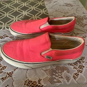 Pink vans slide on‘s woman’s size 8